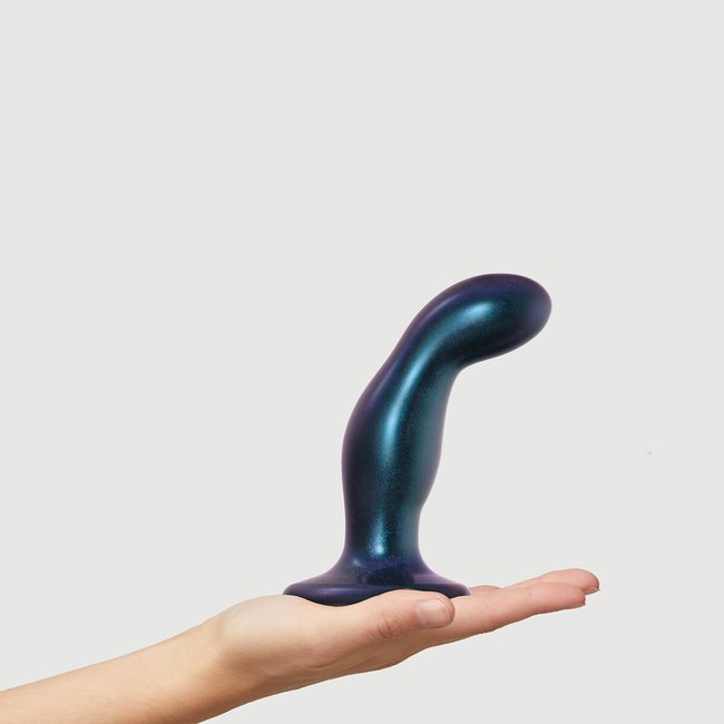 Dildo plug snaky metallic , tamanho M azul metalizado <span itemprop=