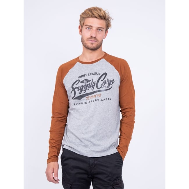 T-shirt Manches Longues Col Rond Pur Coton Jandat - RITCHIE