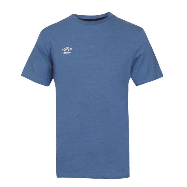 Tee shirt coton col rond bleu pétrole/blanc <span itemprop=