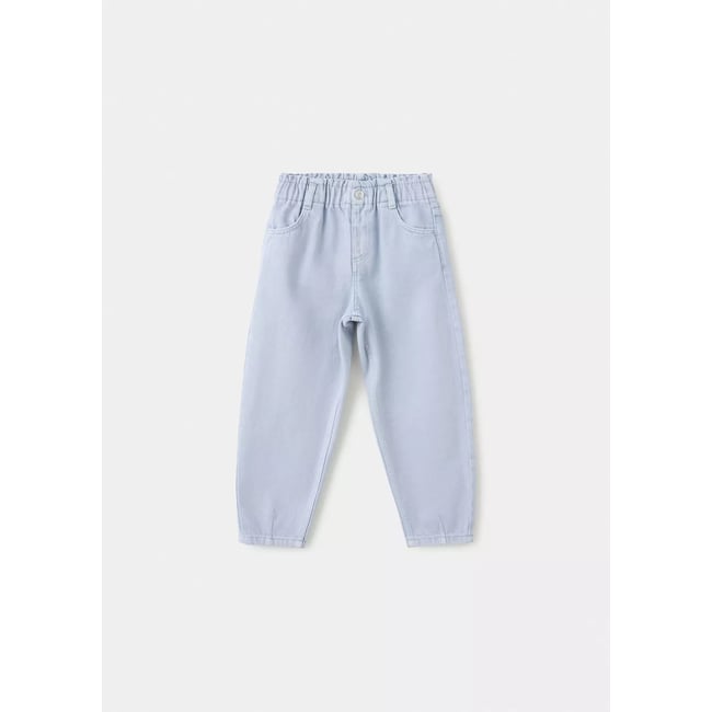 Jean barrel-fit bleu ciel <span itemprop=