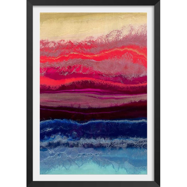 Poster red blue contrast - HEXOA