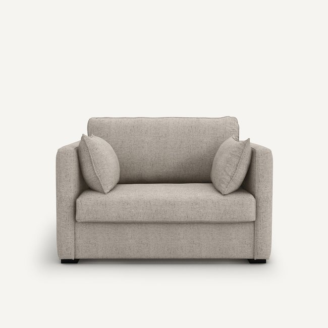 Sofá cama de 2 plazas de lino jaspeado, Neo Kinkajou natural <span itemprop=