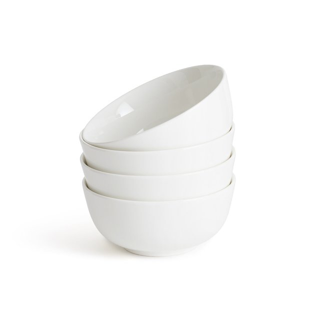 Set of 4 Ginny Porcelain Bowls, white, LA REDOUTE INTERIEURS