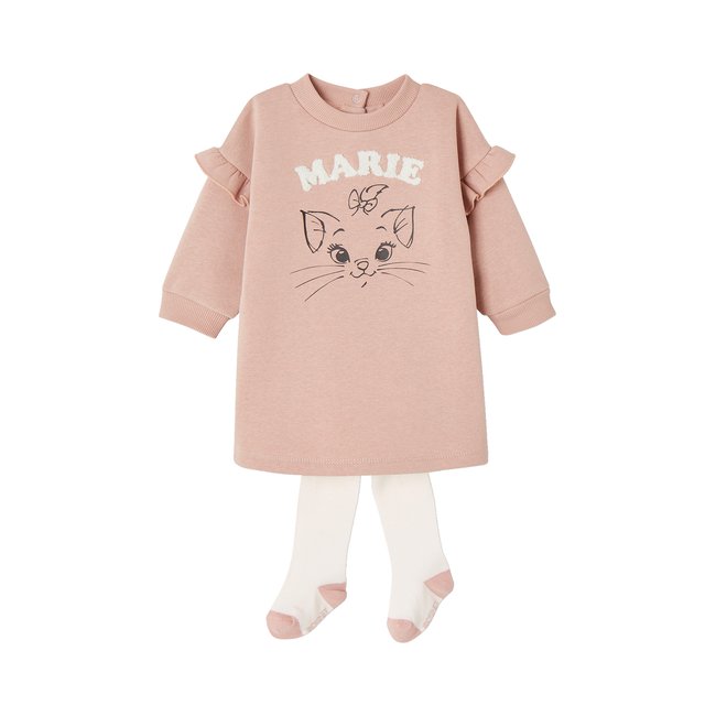 Ensemble robe + collants Disney® Marie Les Aristochats lilas poudré <span itemprop=