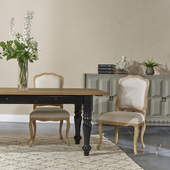 Table rectangulaire en chêne 8/10 couverts ALEXIS Couleur noire <span itemprop=