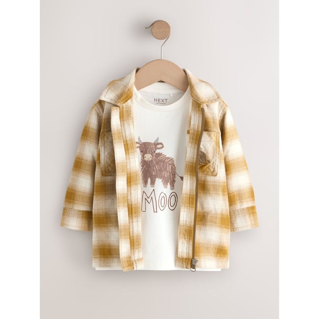 Ensemble chemise à manches longues et t-shirt - NEXT