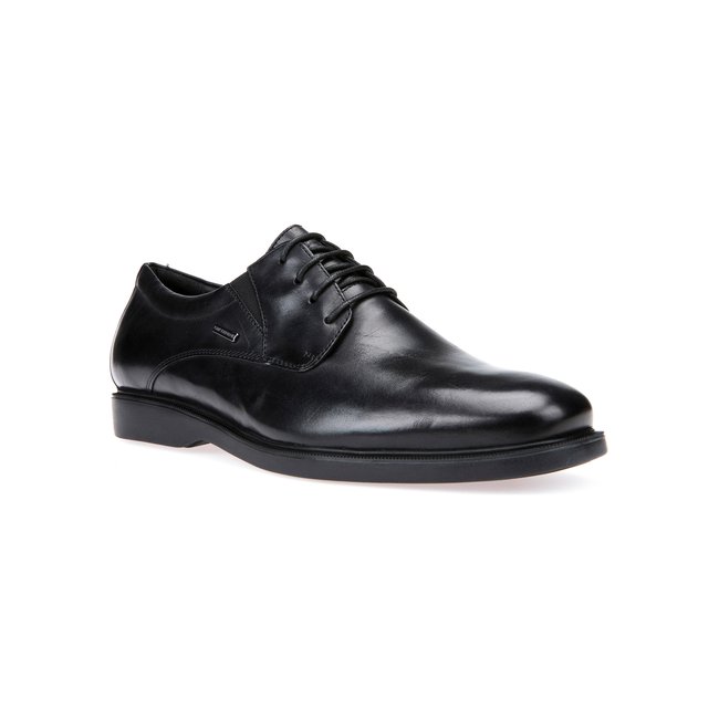 Derbies en cuir respirant Brayden Amphibiox noir <span itemprop=