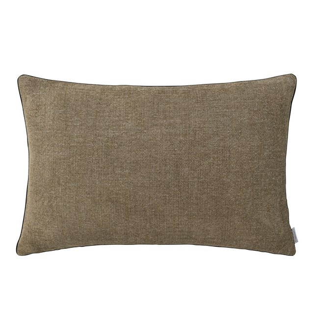 Housse de coussin unie en lin et velour, VOLTAIRE - ALEXANDRE TURPAULT