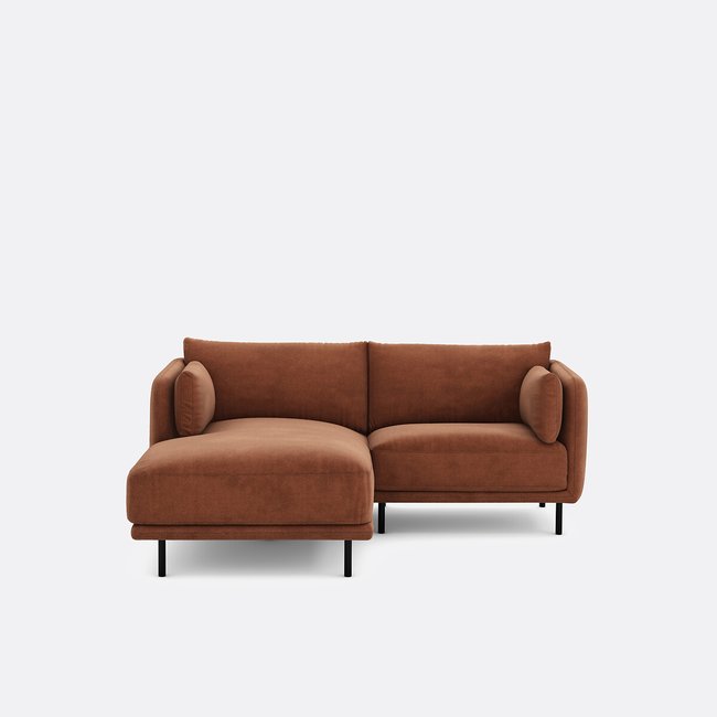 Victor Compact Left-Hand Facing Corner Sofa in Textured Fabric - LA REDOUTE INTERIEURS