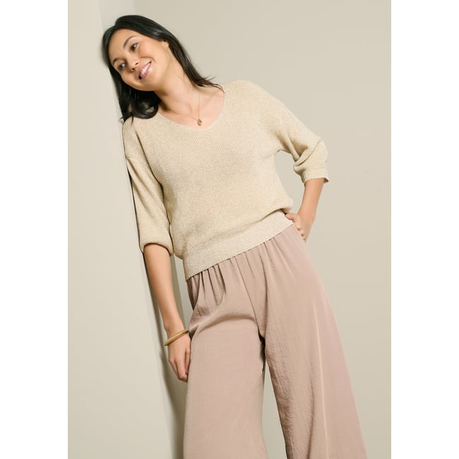 Pull fil textile manches 3/4 - LOLALIZA