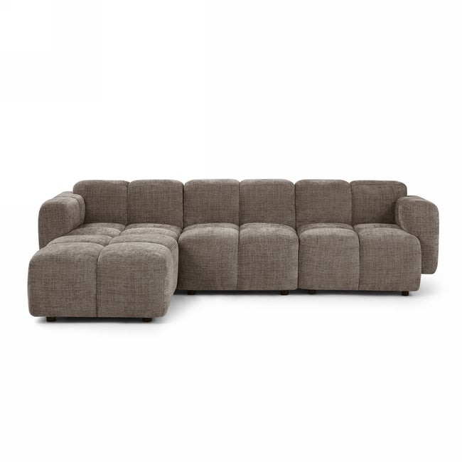 Canapé d'angle modulable velours  ALENO - BAÏTA