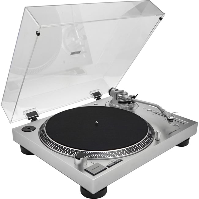 Platine vinyle AT-LP120XUSBSV argent <span itemprop=