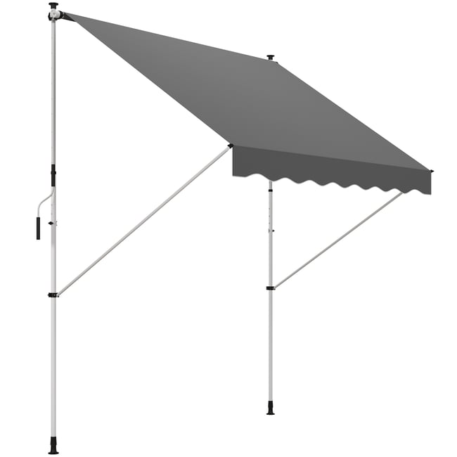 Auvent pare-soleil Aluminium Gris gris <span itemprop=