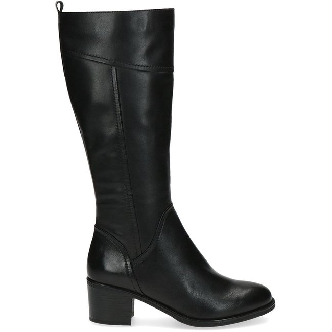 Bottes en cuir noir nappa <span itemprop=