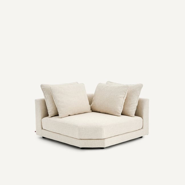 Sofá-cama de canto em tecido bouclé, TIBERIO - AM.PM