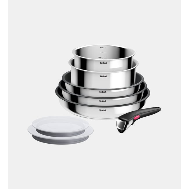 Batterie de cuisine -  8 pièces gris <span itemprop=