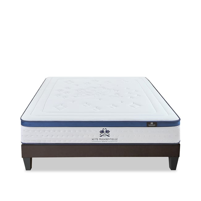 Ensemble Suite Présidentielle 90x200 cm Matelas Mousse + Sommier Bois - BELLECOUR
