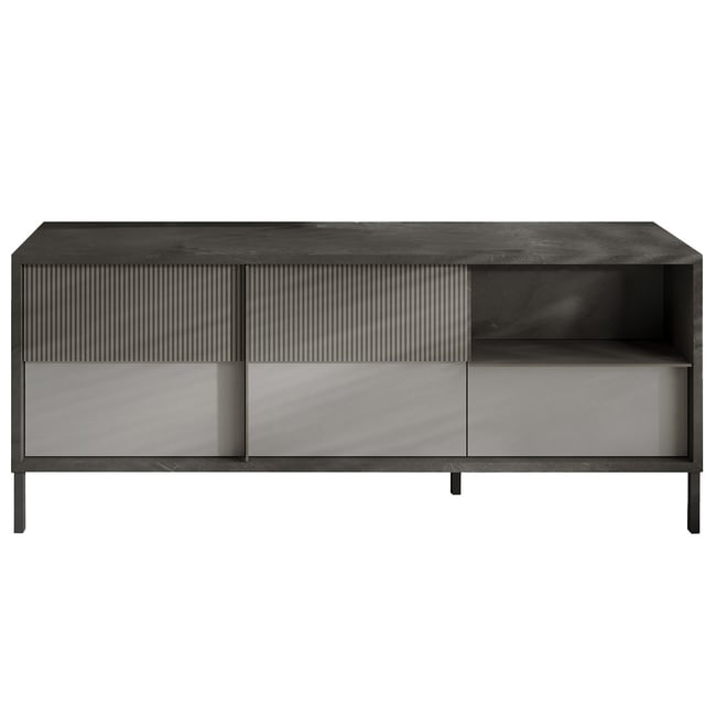 Meuble TV - JULES Couleur gris <span itemprop=