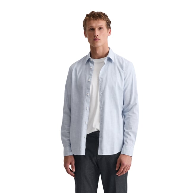 Chemise shaped en coton bio finement rayé - MARC O'POLO