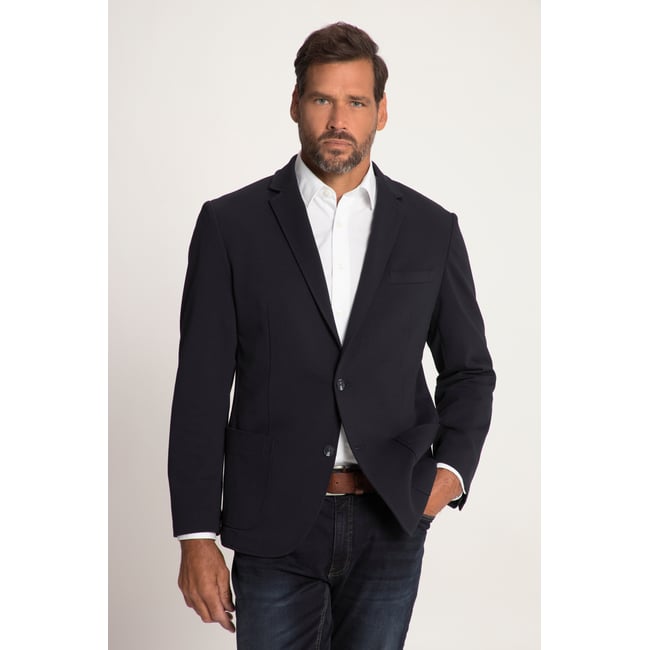 Blazer FLEXNAMIC® avec col à revers bleu marine <span itemprop=