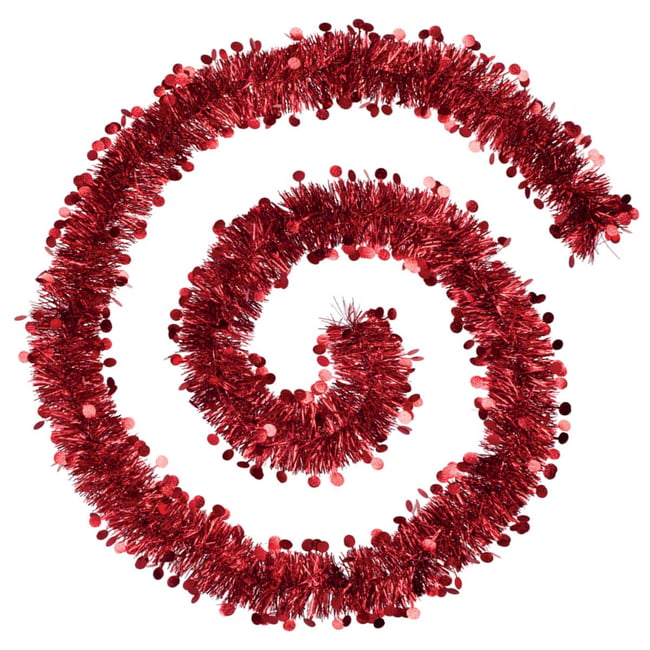 Guirlande pastilles embossées 10 cm x 2m 4 plis rouge - ATMOSPHERA