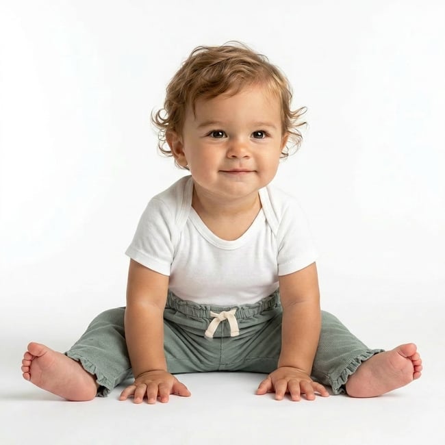 Pantalon bébé - Très bon état vert <span itemprop=