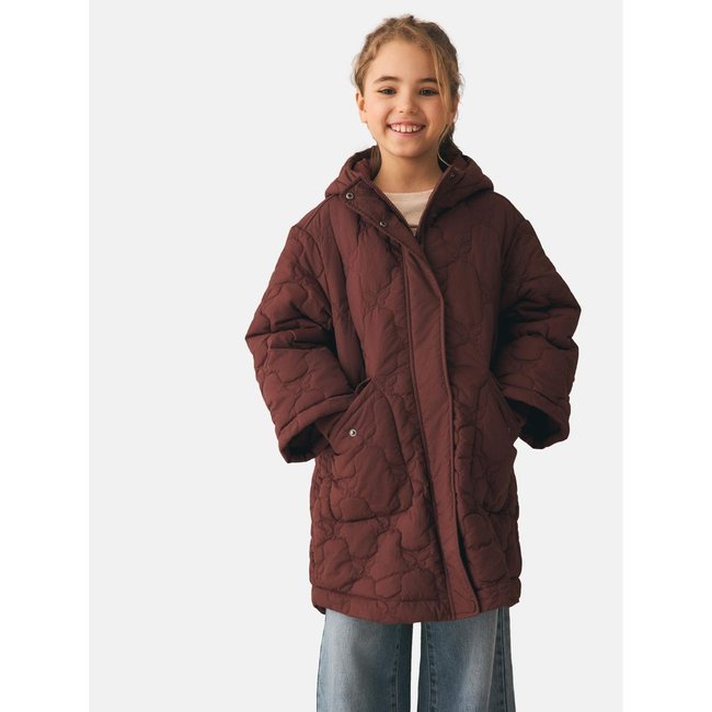 Veste matelassée imperméable prune <span itemprop=