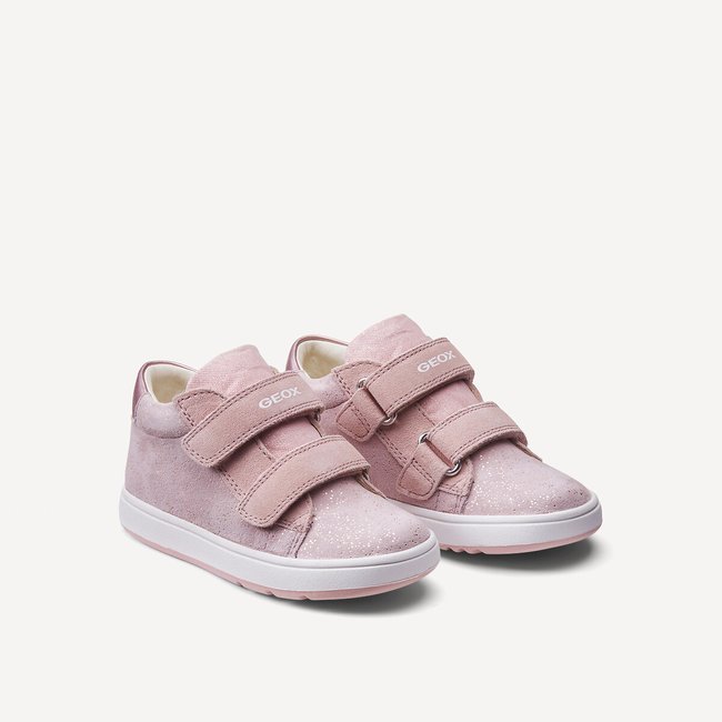 Baskets à scratchs Biglia, premiers pas rose pale <span itemprop=