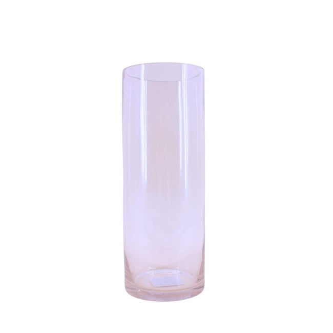 Vase cylindrique en verre, H40cm Couleur transparent <span itemprop=