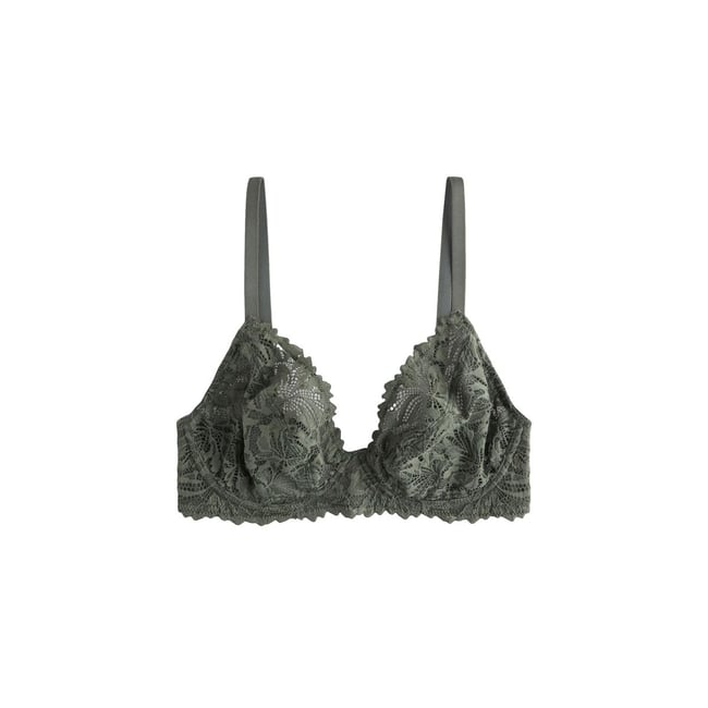 Soutien-gorge en dentelle ultra confort vert <span itemprop=