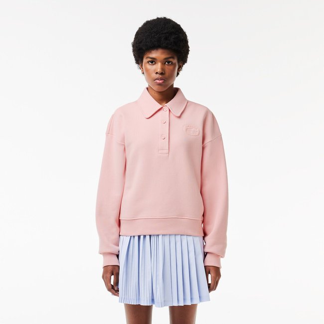 Pink lacoste sweatshirt shop