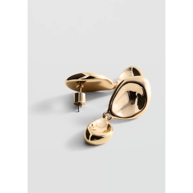 Boucles d’oreilles pendantes relief or <span itemprop=