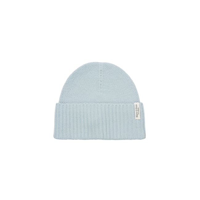 Bonnet tricoté avec du cachemire luxueux bleu clair <span itemprop=