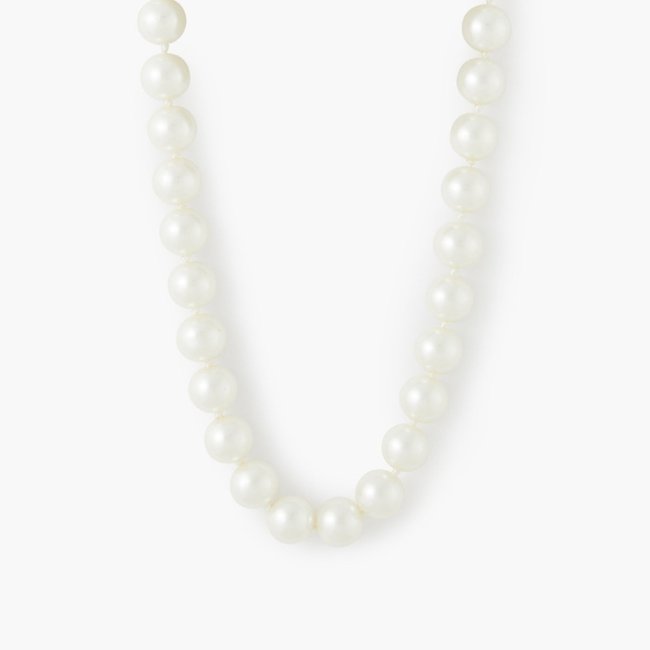 Collier de perles 15 mm blanc <span itemprop=
