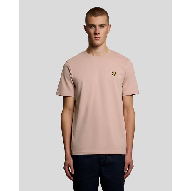 T-shirt en coton col rond rose pamplemousse <span itemprop=