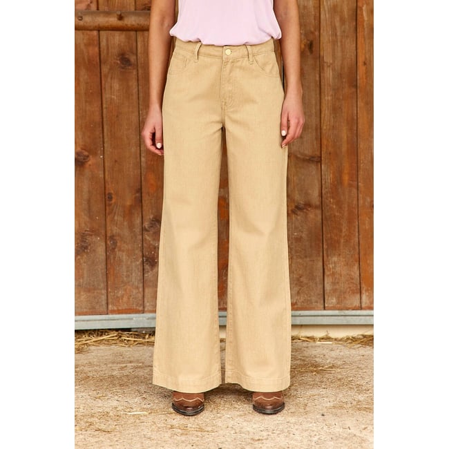 Weite Hose PATLANTY beige <span itemprop=