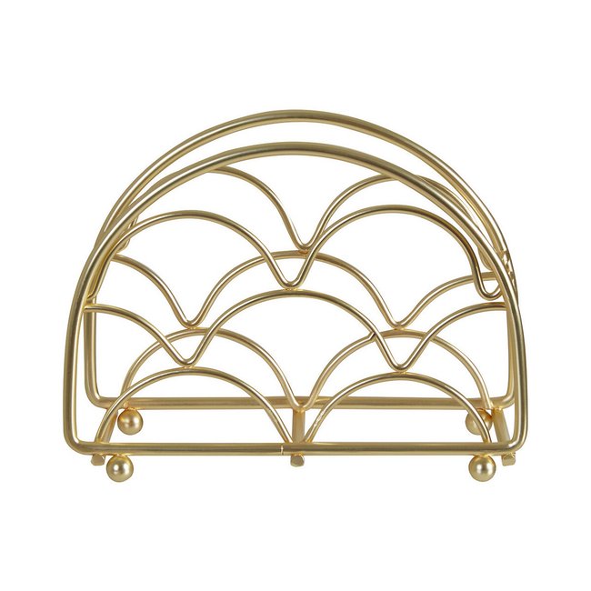 Matte Gold Deco Style Napkin Holder, gold-coloured, SO'HOME