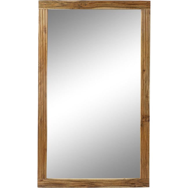 Miroir rectangulaire en bois ondulé Ondulado Acacia Couleur brun acacia naturel <span itemprop=