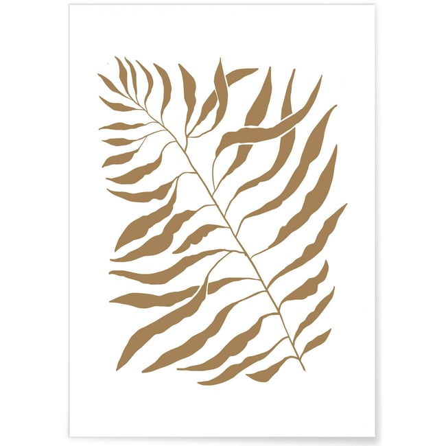Affiche Abstract feuille 3 Couleur blanc <span itemprop=