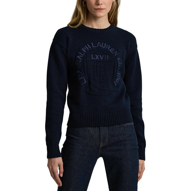 Ralph lauren navy crew neck jumper sales