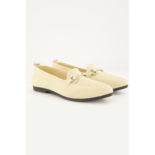 Ballerines en maille. Barrette fantaisie. , pied large - ULLA POPKEN