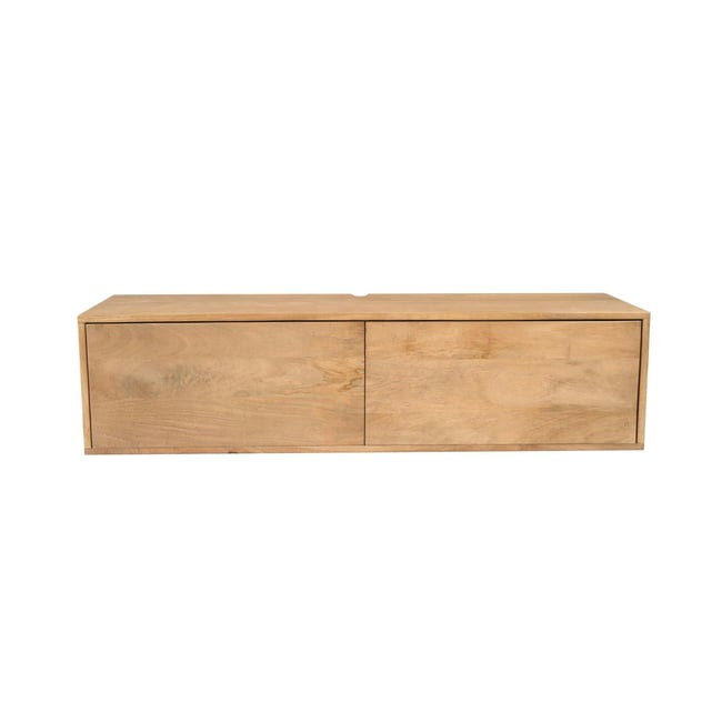 Meuble TV suspendu en bois, 2 portes 120 cm JUNO - PIER IMPORT