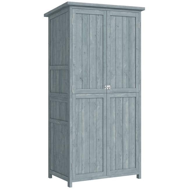 Armoire de rangement d'extérieur Bois de gris <span itemprop=