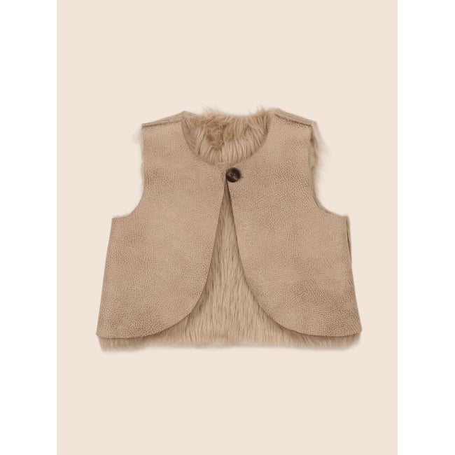 Gilet - Très bon état marron <span itemprop=