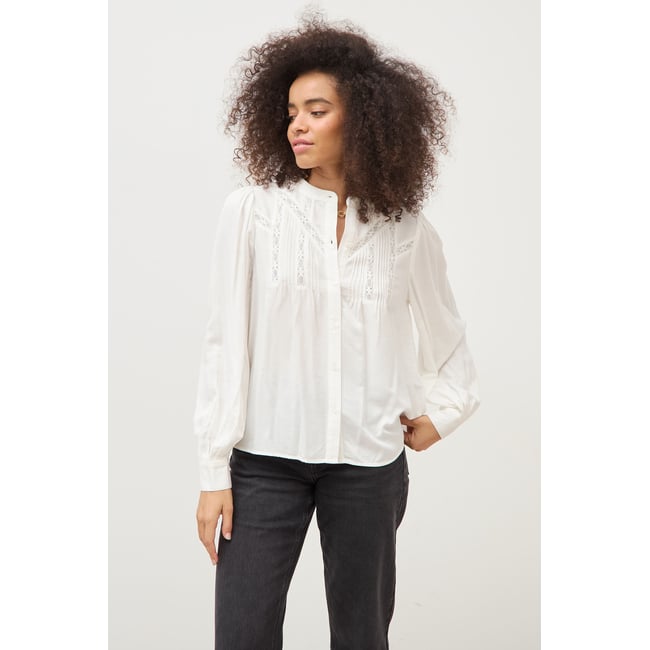 Blouse ajourée col rond manches longues - BONOBO
