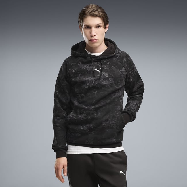 Sweat à capuche, Camo noir <span itemprop=
