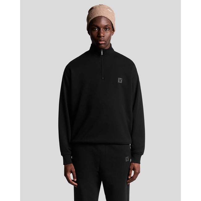 Sweat-shirt camionneur lounge zippé noir jais <span itemprop=