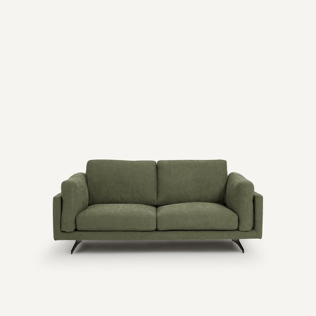Canapé 2 places viscose-polyester, César kaki <span itemprop=