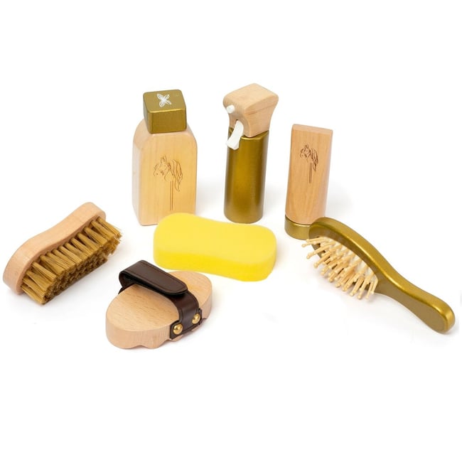 Kit De Toilettage Pour Chevaux - 10 Pièces - Brosses, Peignes, Cure-pieds - Ensemble Complet Soins équins - Portable