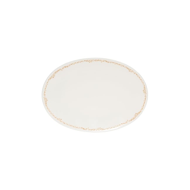 Plat ovale Ophélia 24 cm x 17 cm Couleur blanc <span itemprop=